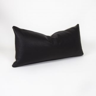 Black Leather + Tweed Pillows